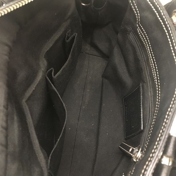 Coach #F10911 Satchel Handbag, Black w/Nickel - Picture 6 of 7